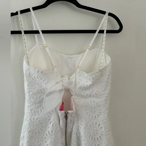 Lilly Pulitzer White Pinwheel Eyelet Shelli Cotton Dress Size 8 - Picture 7 of 10